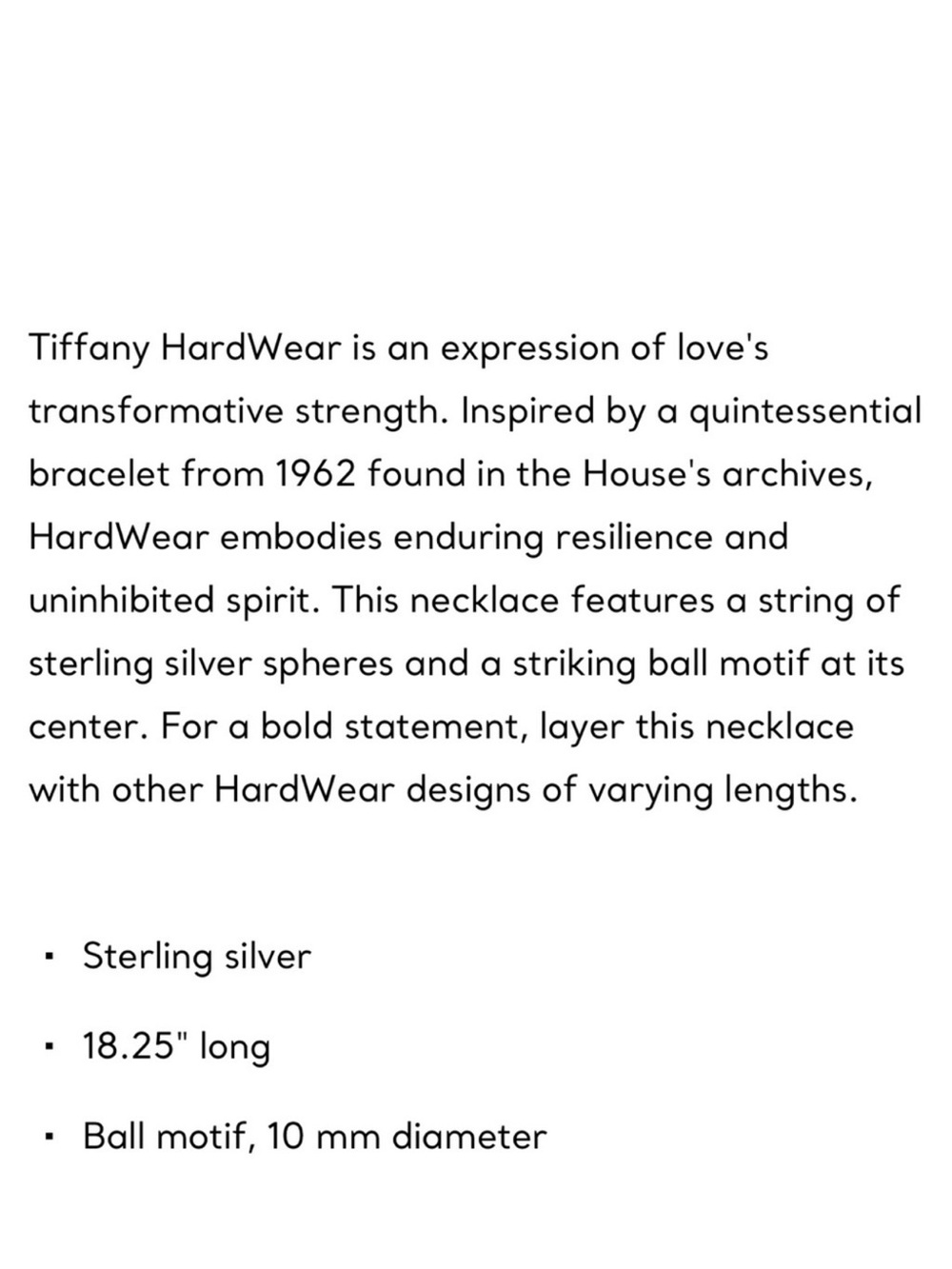 Tiffany's Polished Silver Bead Necklace — Timeless Statement for Women - Picture 4 of 4